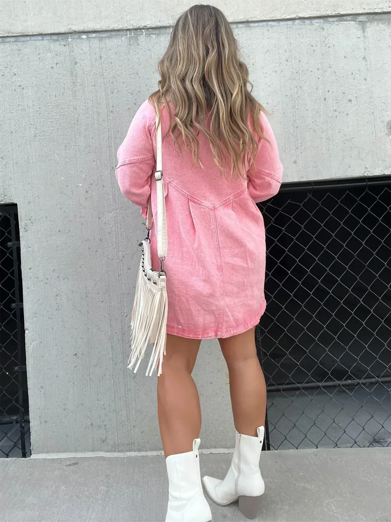 Abito a camicia | Abito con bottoni | Maniche lunghe | Abito in denim | Mini abito-Modasso