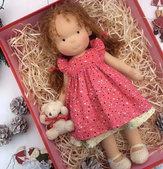 Bambola per il gioco libero, Fatta a mano, Gioco di fantasia, Bambole, Giocattolo pedagogia Waldorf-Modaso