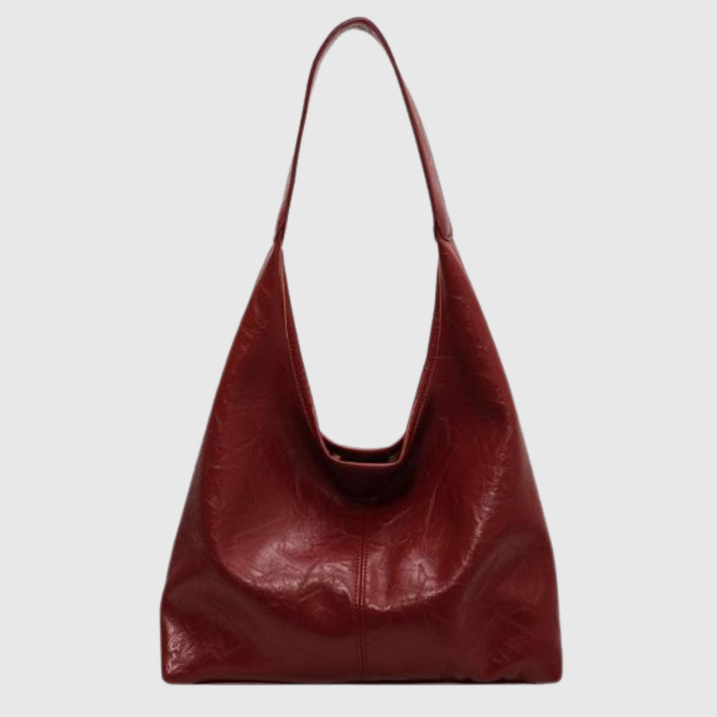 Borsa Hobo - Pelle PU - Grande - Borsa in similpelle - Borsa a tracolla-Rosso-Modasso