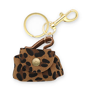 Ciondolo per Borsa Leopardato, Mini Portachiavi, Charm Donna-Modaso