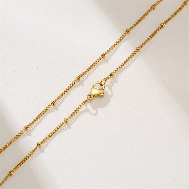 Collana Dorata Sottile a Pallini, Minimalista da Donna-Modaso