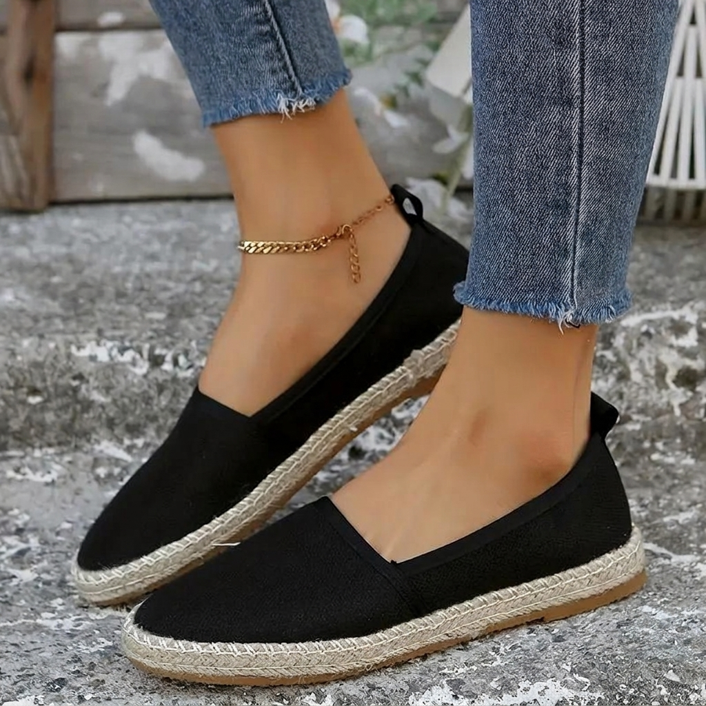 Espadrilles, piatto, leggero, scarpe in tela, scarpe estive-Modaso