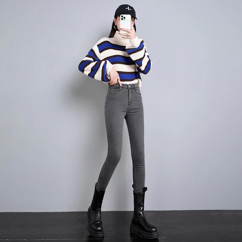 Felicity Thermal Jeans | Jeans skinny elasticizzati da donna foderati in pile-Modasso