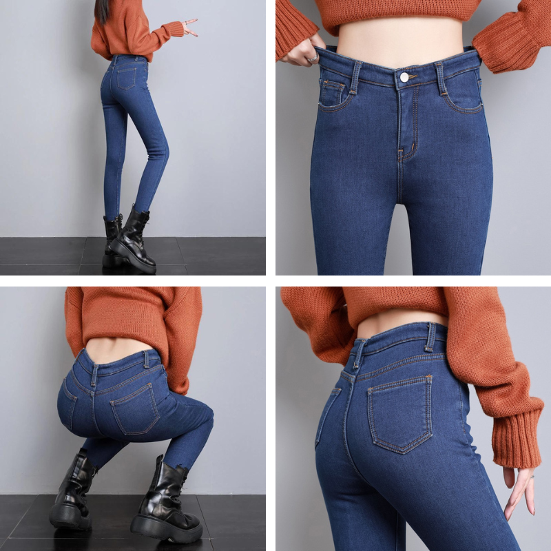 Felicity Thermal Jeans | Jeans skinny elasticizzati da donna foderati in pile-Modasso