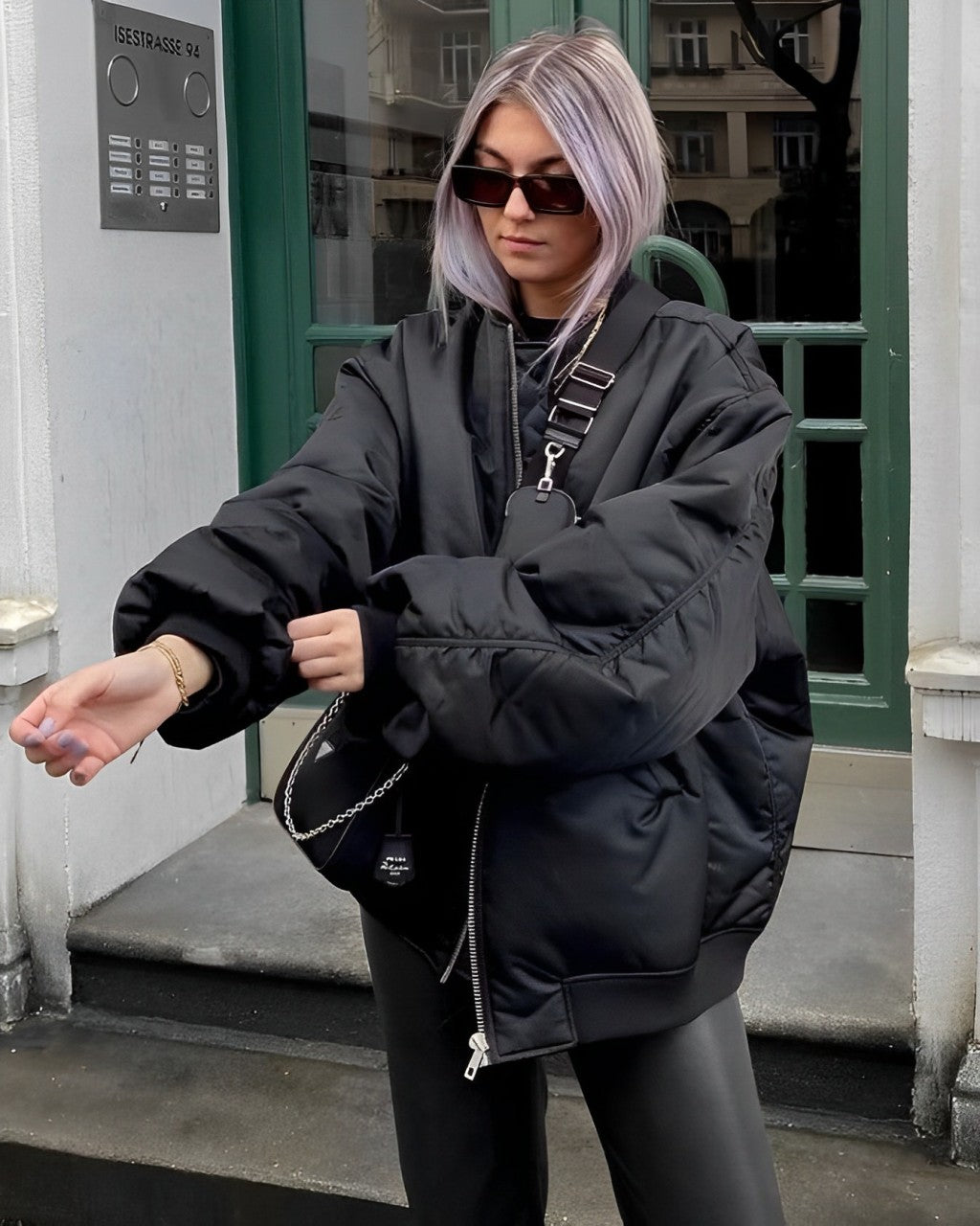 Giacca Oversize Imbottita, Calda, Bomber Invernale-Modaso