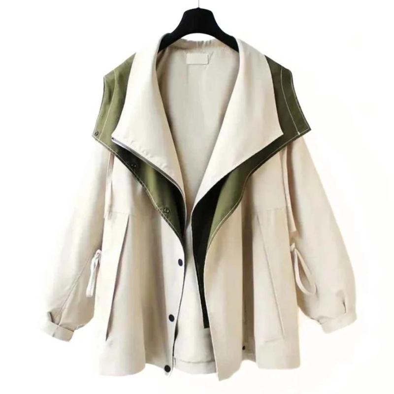 Giacca Primavera, Impermeabile, Cappuccio, Giacca Antipioggia, Giacca Donna-Modaso