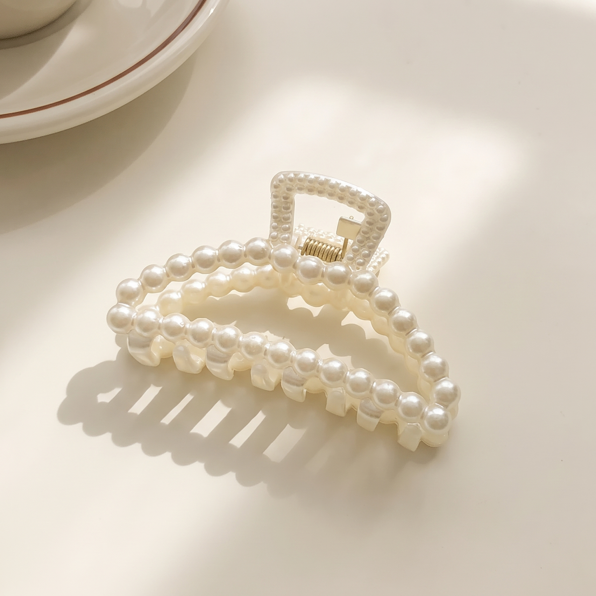 Pinza per Capelli con Perle, Accessorio Chic per Capelli-Modaso