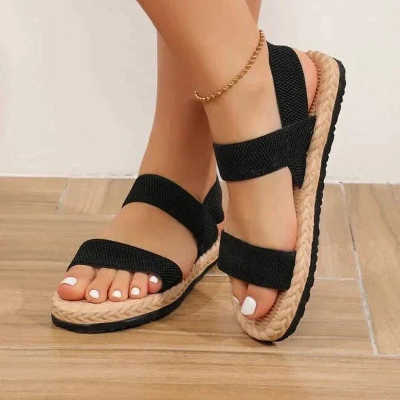 Sandali Ortopedici, Piatti, Cinghie Elastiche, Scarpe Estive, Sandali Donna-Modaso