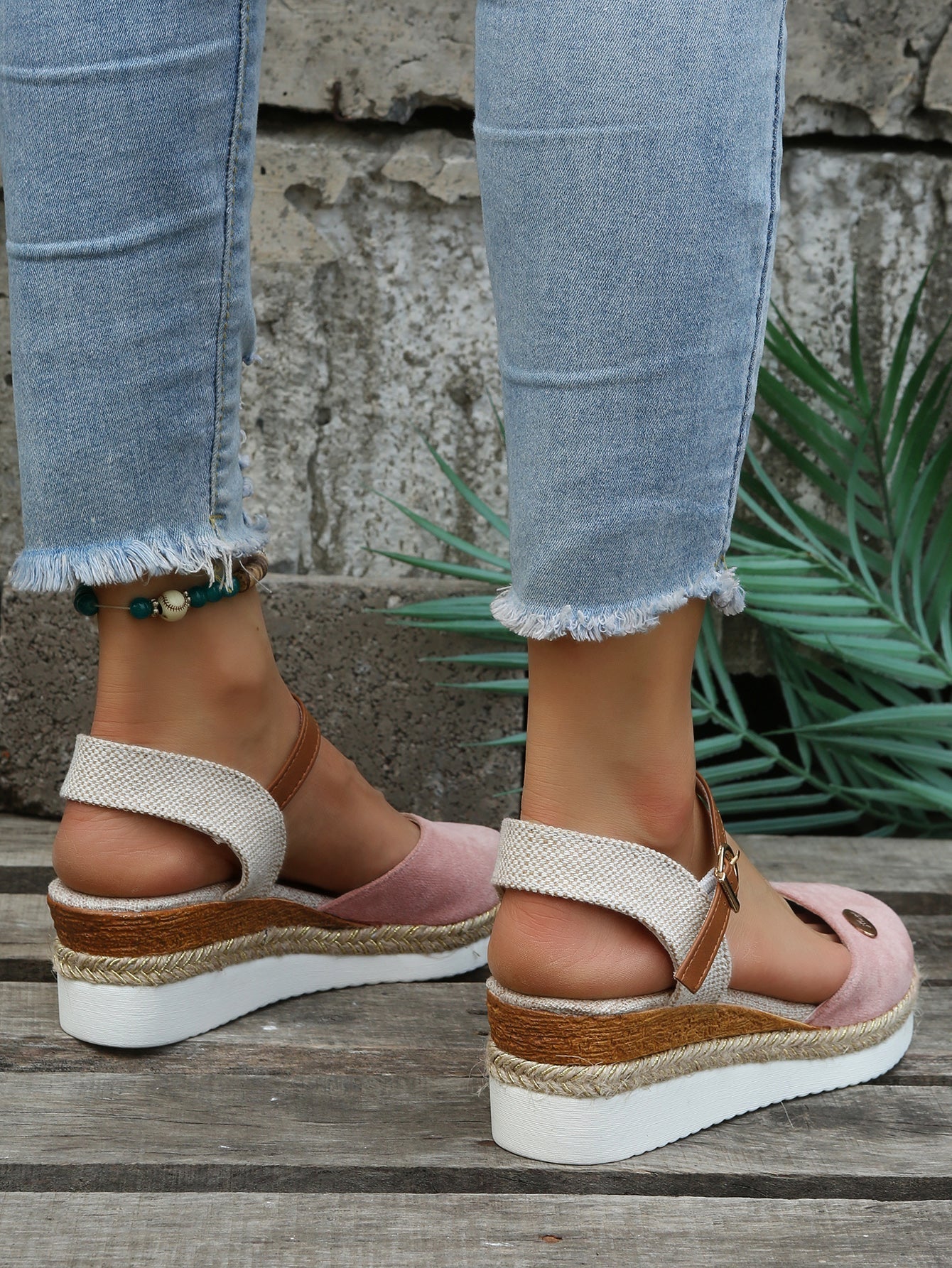 Sandali con plateau | Cinturino alla caviglia | Ortopedici | Espadrillas | Sandali da donna-Modasso