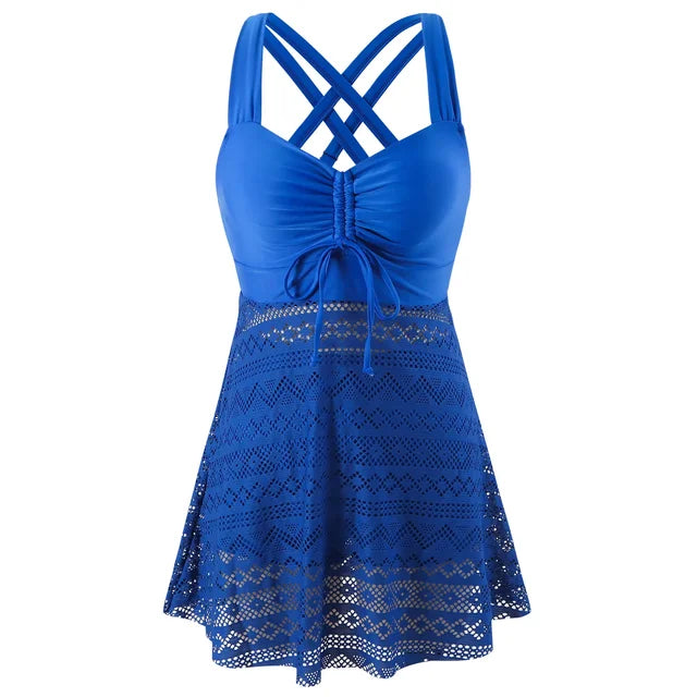 Set Tankini | Due pezzi | Top Tankini | Tankini con pantaloncini | Costumi da bagno da donna-Modaso