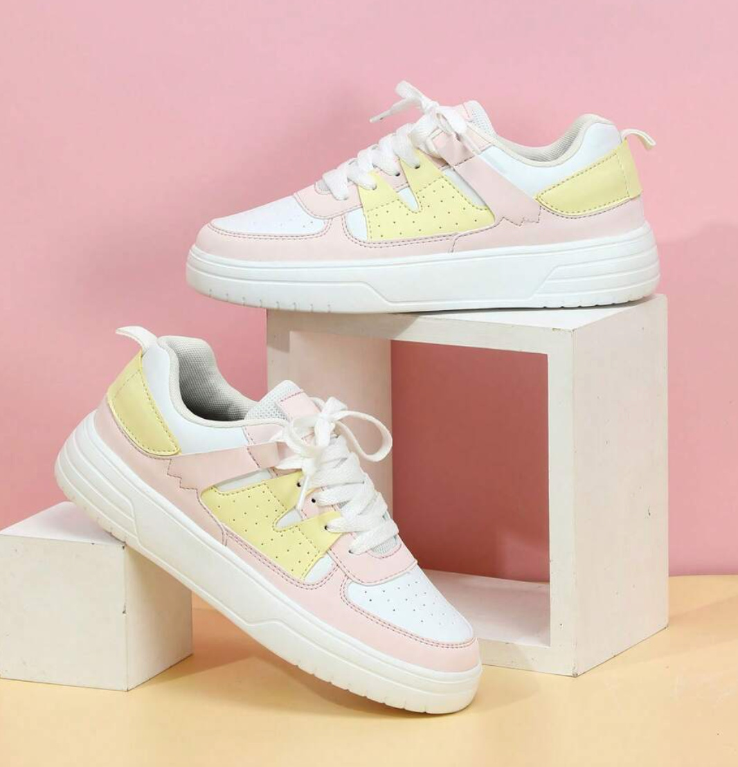 Sneakers da donna - Comode - Allacciate - Scarpe da skate - Sneakers casual-Arcobaleno 2-36-Modasso