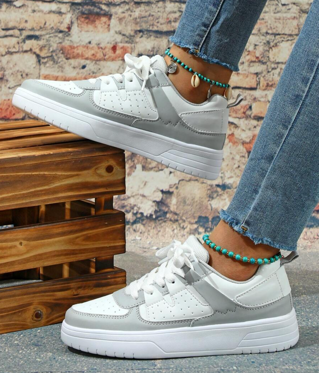 Sneakers da donna - Comode - Allacciate - Scarpe da skate - Sneakers casual-Modasso