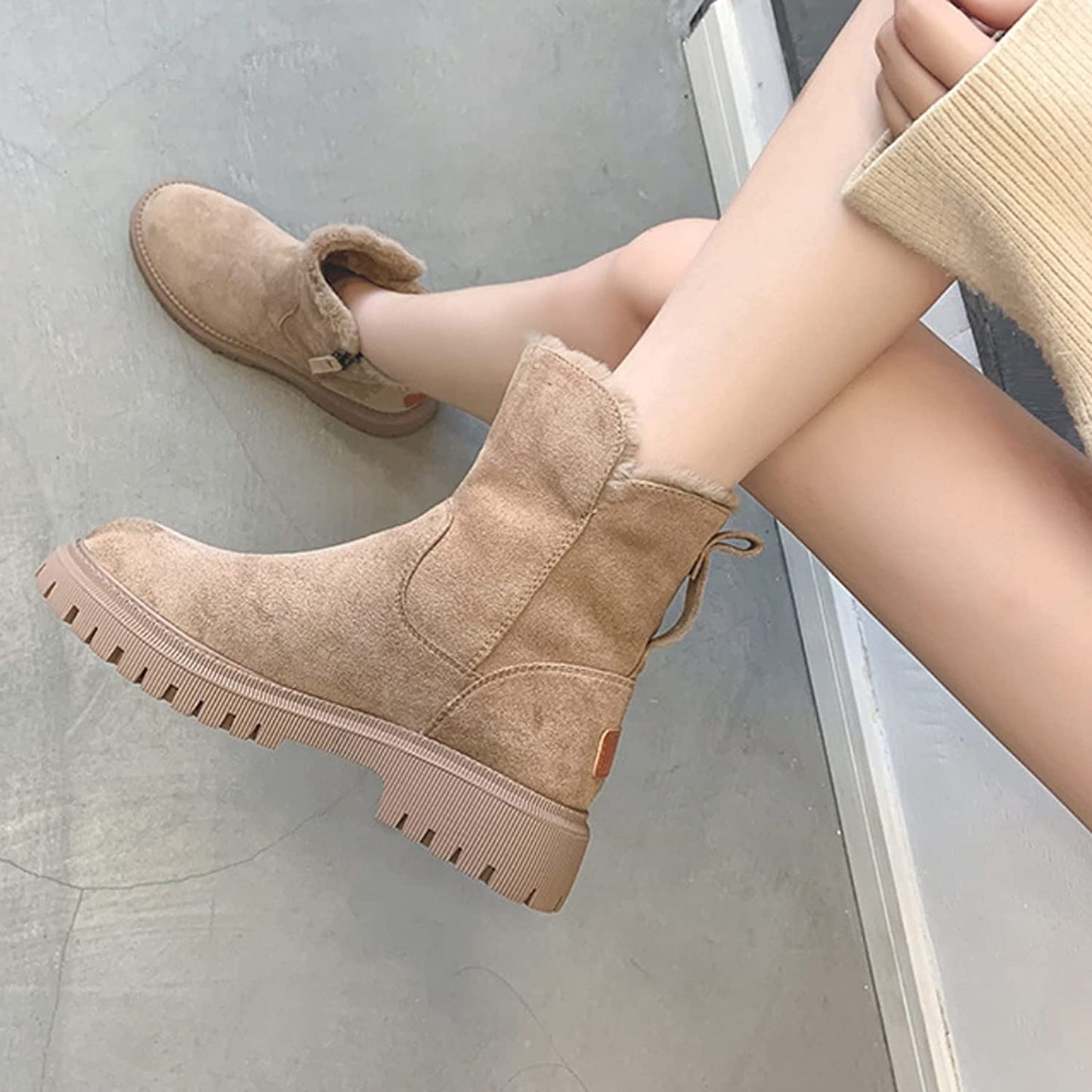 Stivali - Stivali da donna caldi e morbidi con zip-Modasso