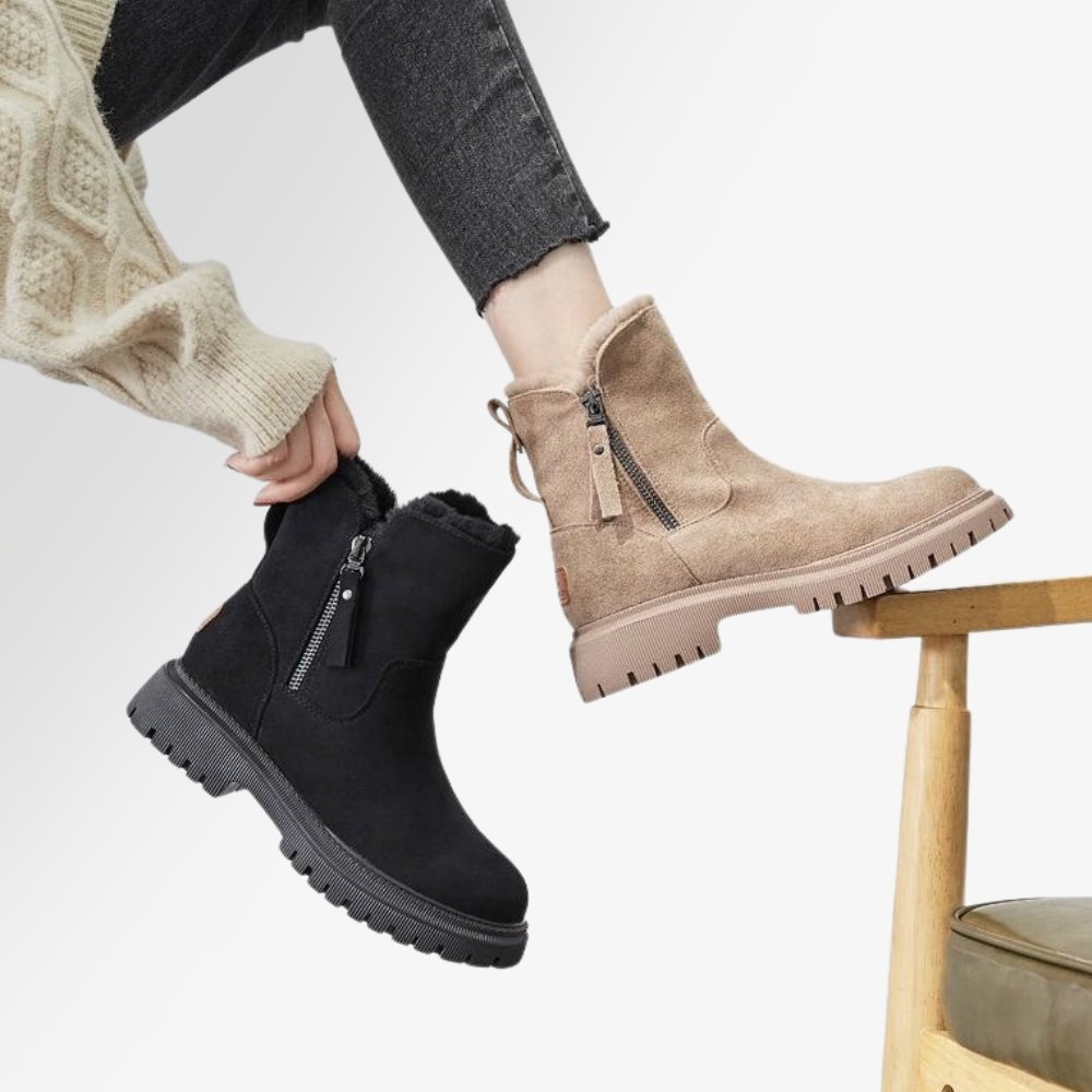 Stivali - Stivali da donna caldi e morbidi con zip-Modasso
