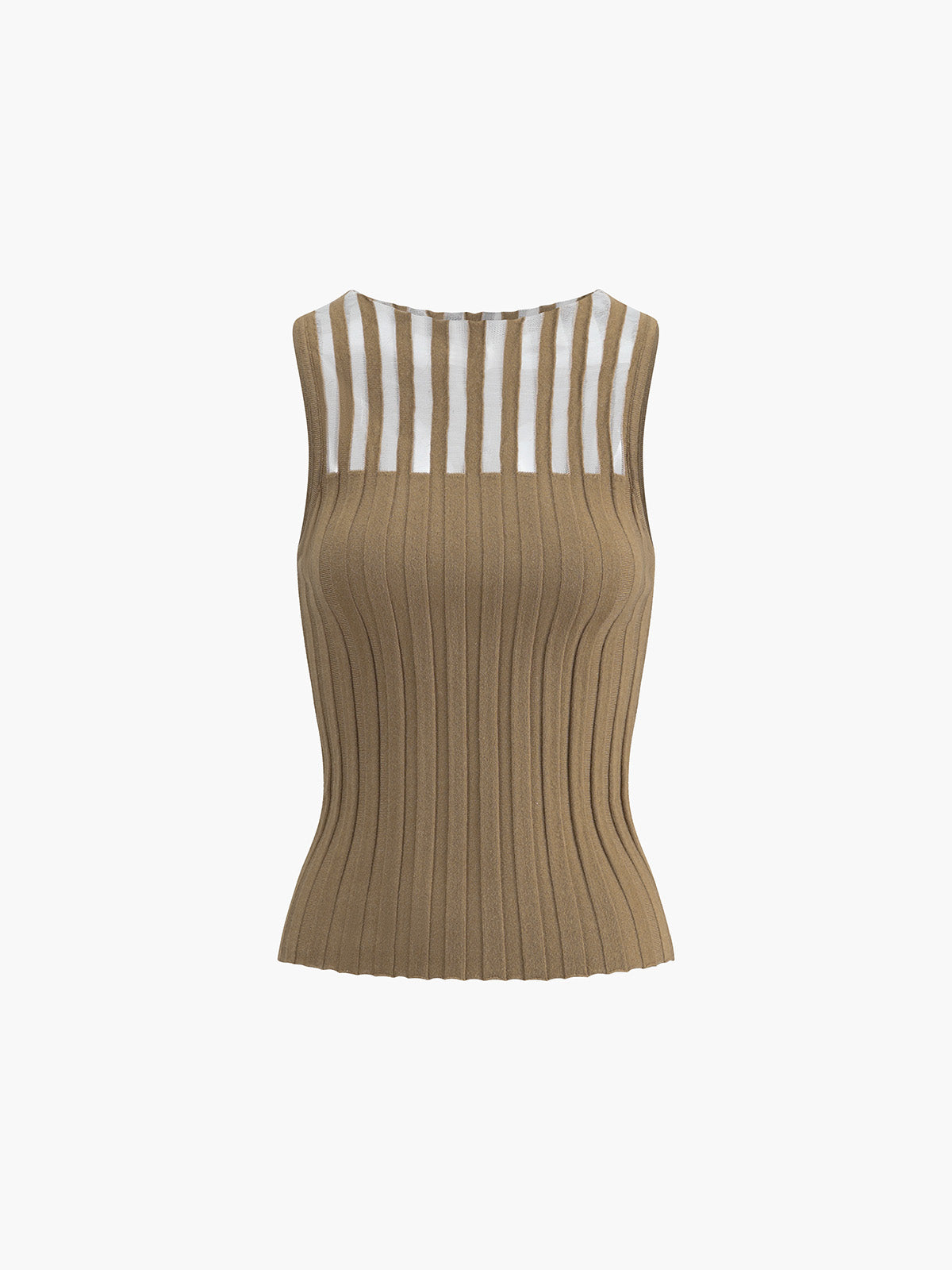 Top senza maniche - Top da donna in maglia a righe, slim fit-Modasso
