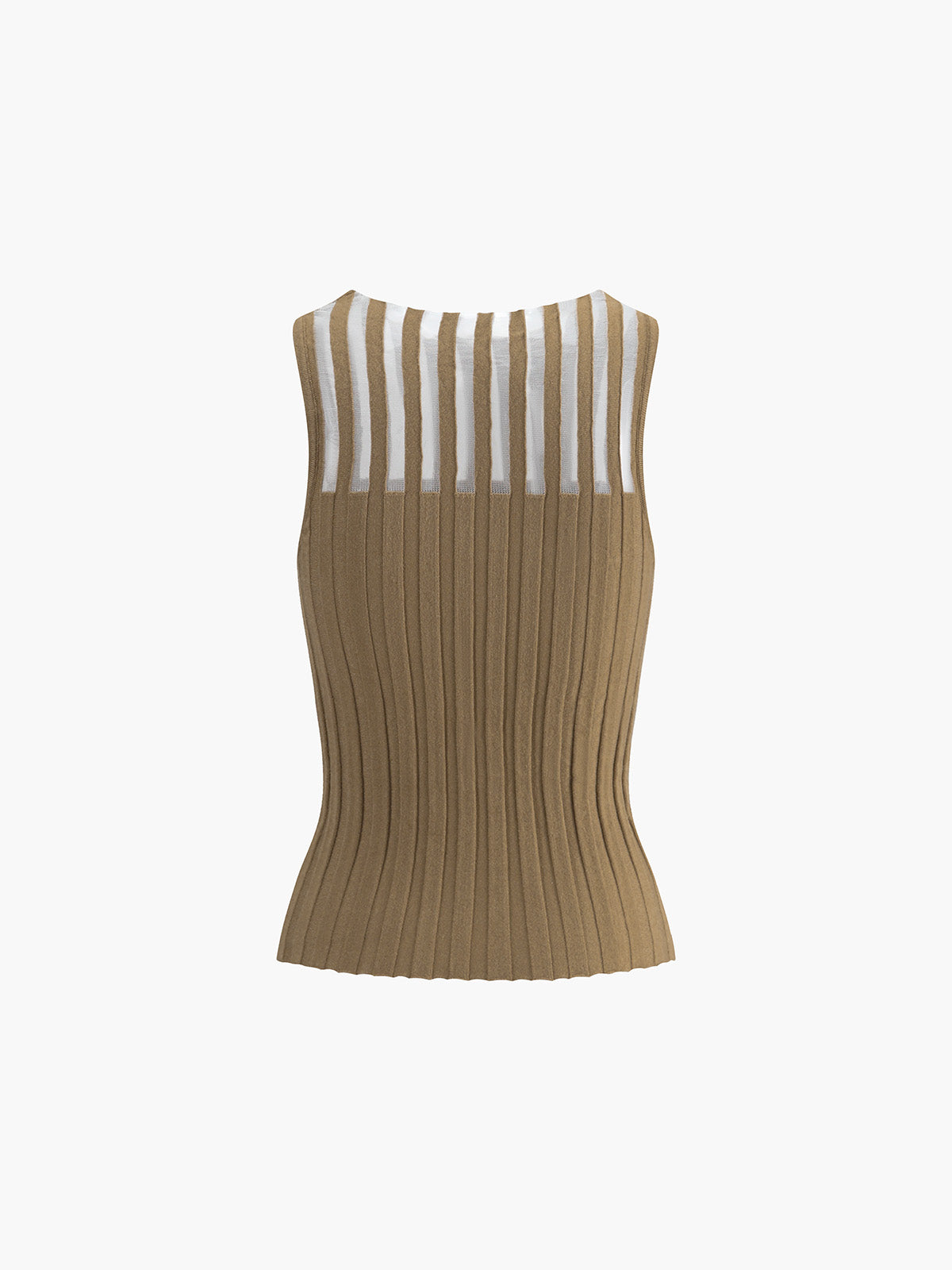 Top senza maniche - Top da donna in maglia a righe, slim fit-Modasso