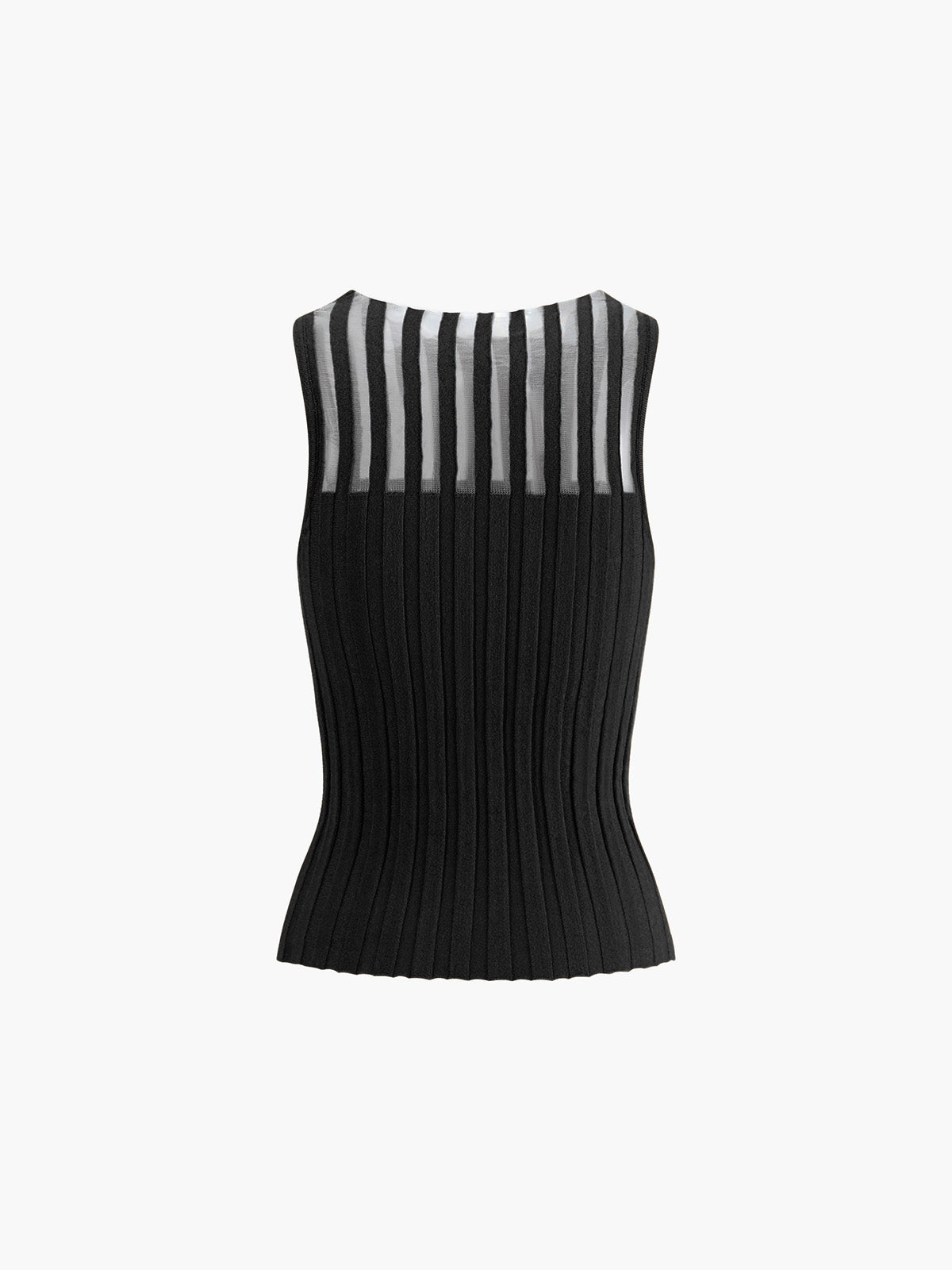 Top senza maniche - Top da donna in maglia a righe, slim fit-Modasso