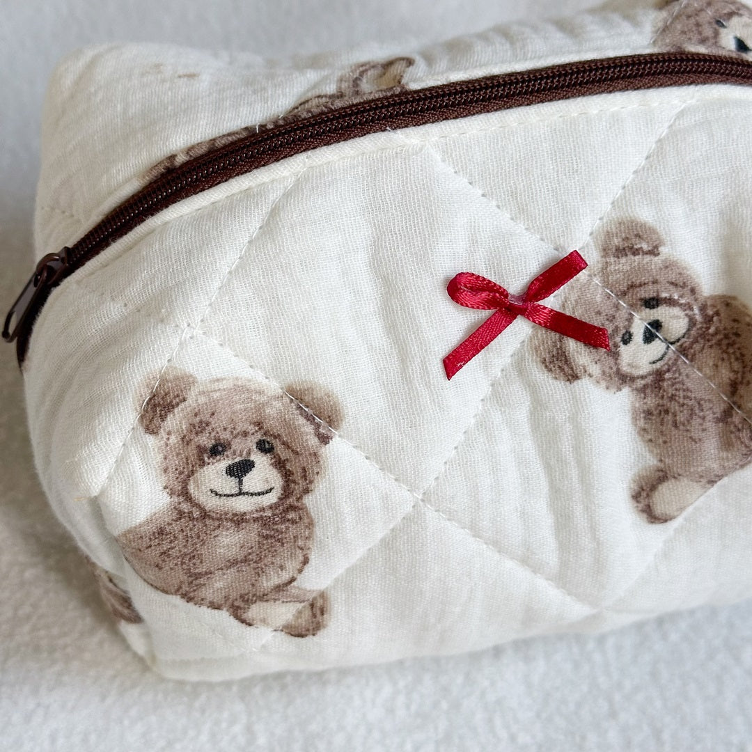 Trousse da Trucco Trapuntata con Orsetti da Donna-Modaso