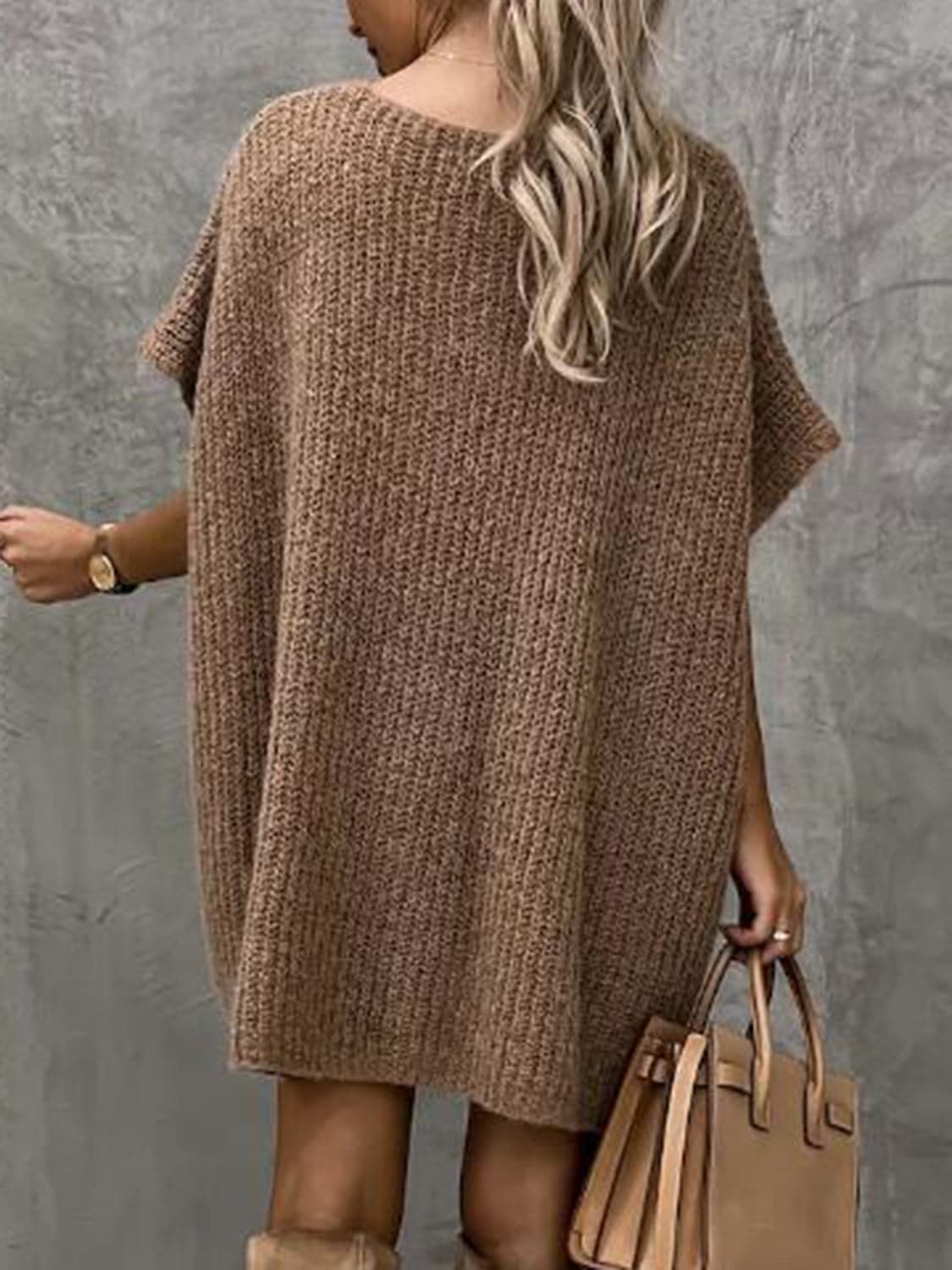 Tunica in Maglia - Miniabito da donna in maglia a maniche corte-Modasso