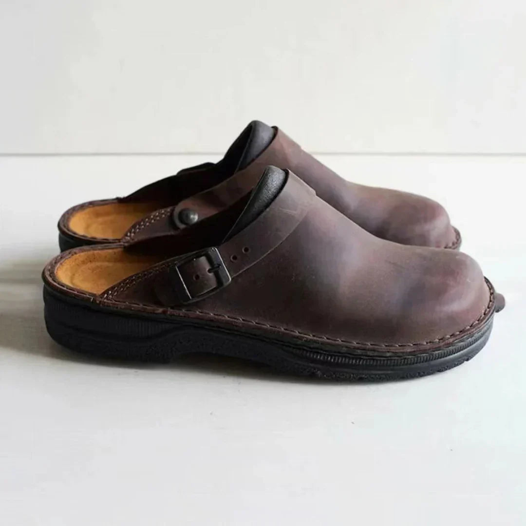 Zoccoli da Uomo, Ortopedici, in Pelle, Slip On-Modaso