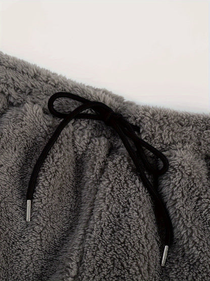 Abbigliamento per il tempo libero in pile - Comodo set di due pezzi composto da felpa con cappuccio e pantaloni della tuta-Modasso
