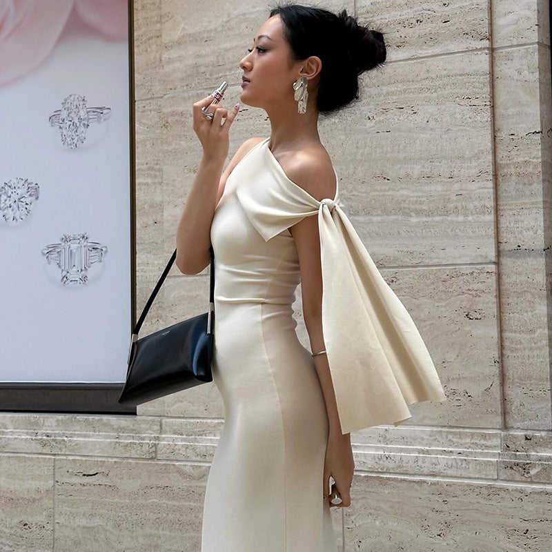 Abito Lungo Bodycon, Senza Maniche, Elegante-Modaso
