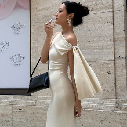 Abito Lungo Bodycon, Senza Maniche, Elegante-Modaso
