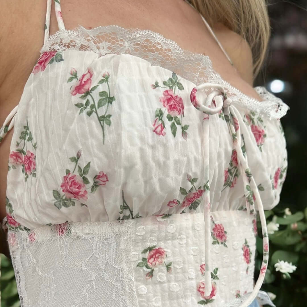 Abito Lungo Patchwork da Donna a Spalline Sottili-Modaso