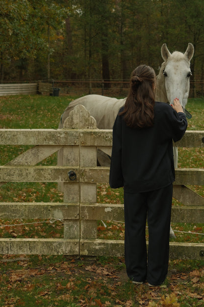 BLUSA DONNA BLU NOTTE – CAMICIA ELEGANTE A UN BOTTONE-Modaso