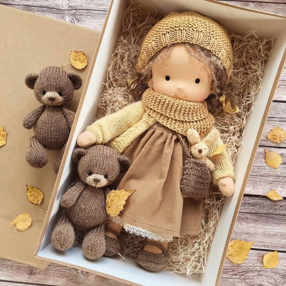 Bambola per il gioco libero, Fatta a mano, Gioco di fantasia, Bambole, Giocattolo pedagogia Waldorf-Bambola Geraldine-Modaso