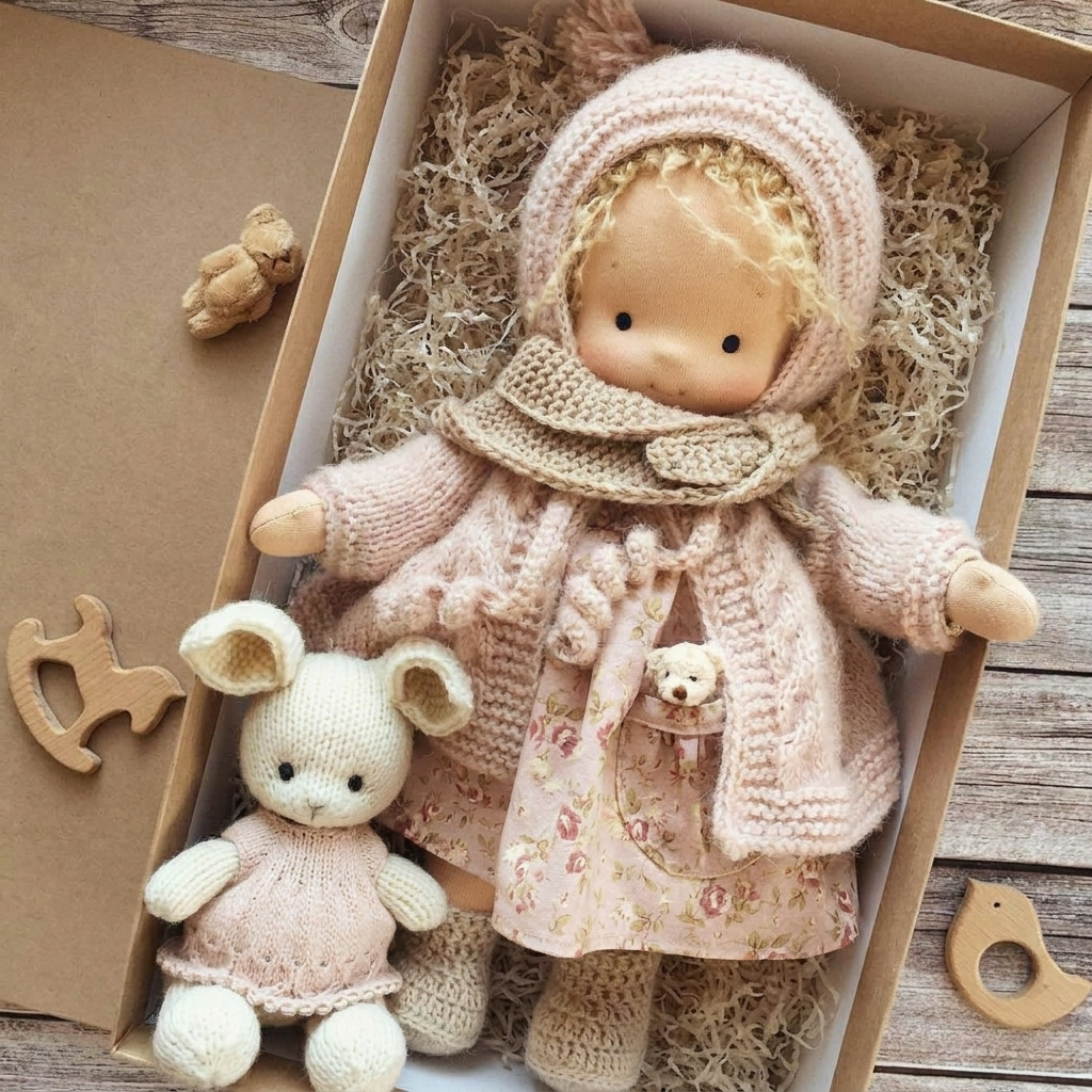 Bambola per il gioco libero, Fatta a mano, Gioco di fantasia, Bambole, Giocattolo pedagogia Waldorf-Bambola Seraphina-Modaso