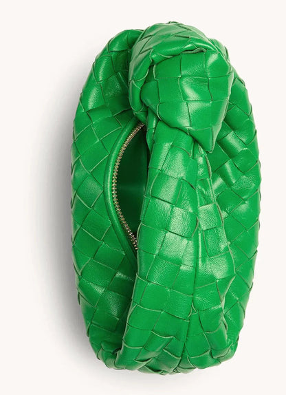 Borsa Intrecciata, Piccola, con Zip, Borsa con Nodo-Modaso