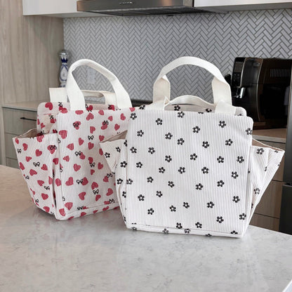Borsa Pranzo in Velluto a Coste, Lunch Bag Termica-Modaso