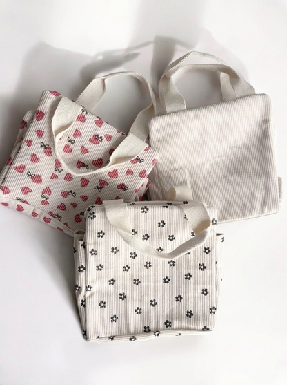 Borsa Pranzo in Velluto a Coste, Lunch Bag Termica-Modaso
