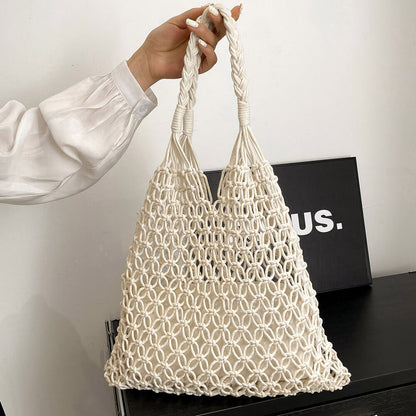Borsa Tote a Rete all'Uncinetto da Donna-Modaso