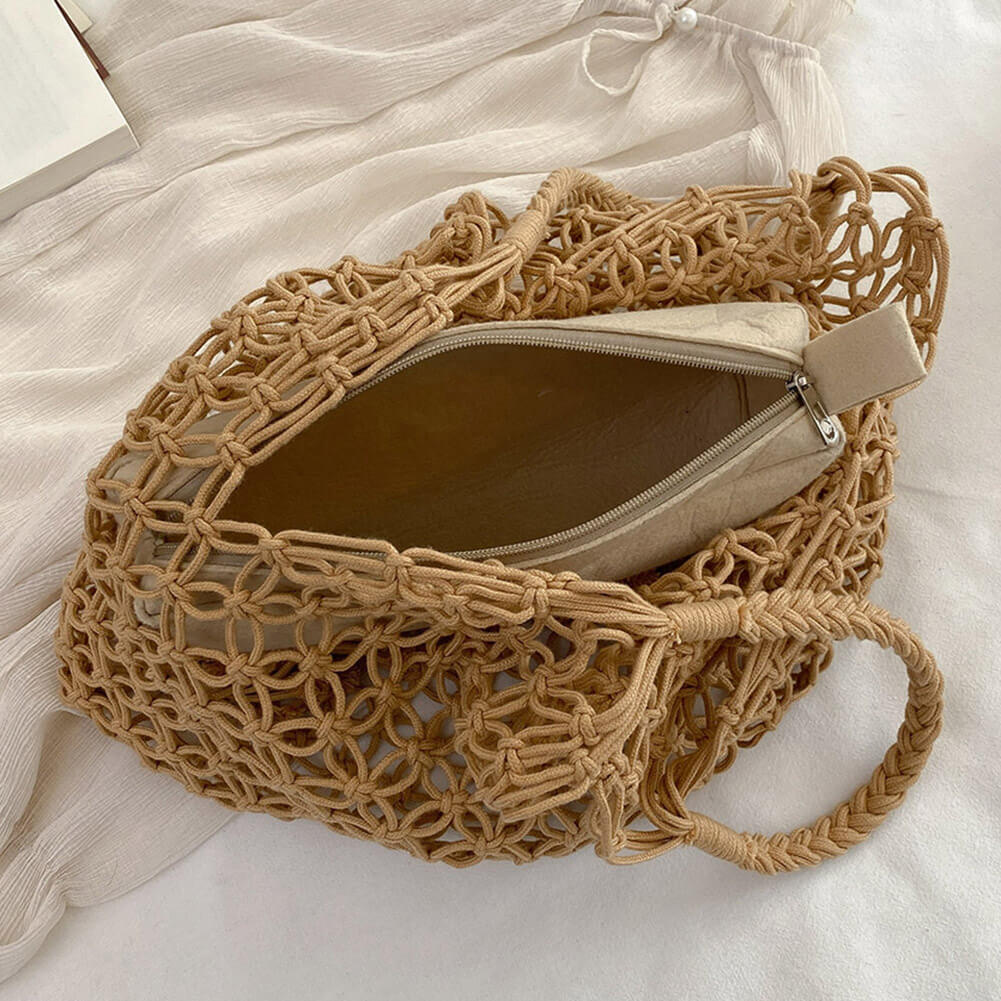Borsa Tote a Rete all'Uncinetto da Donna-Modaso