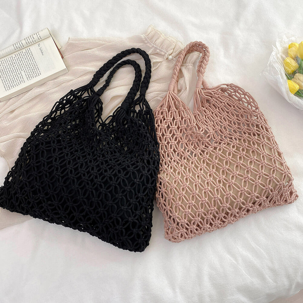 Borsa Tote a Rete all'Uncinetto da Donna-Modaso