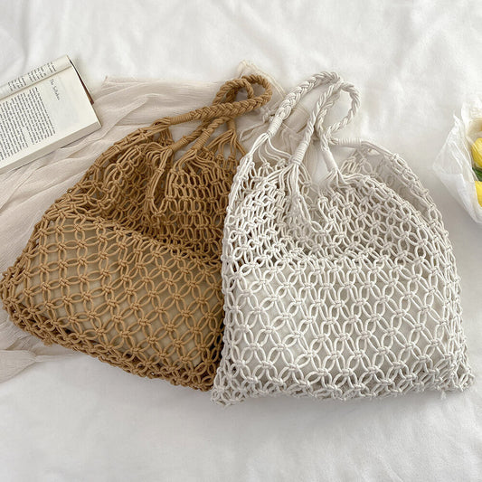 Borsa Tote a Rete all'Uncinetto da Donna-Modaso