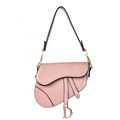 Borsa a Sella in Ecopelle, Piccola, a Tracolla-Rosa-Modaso