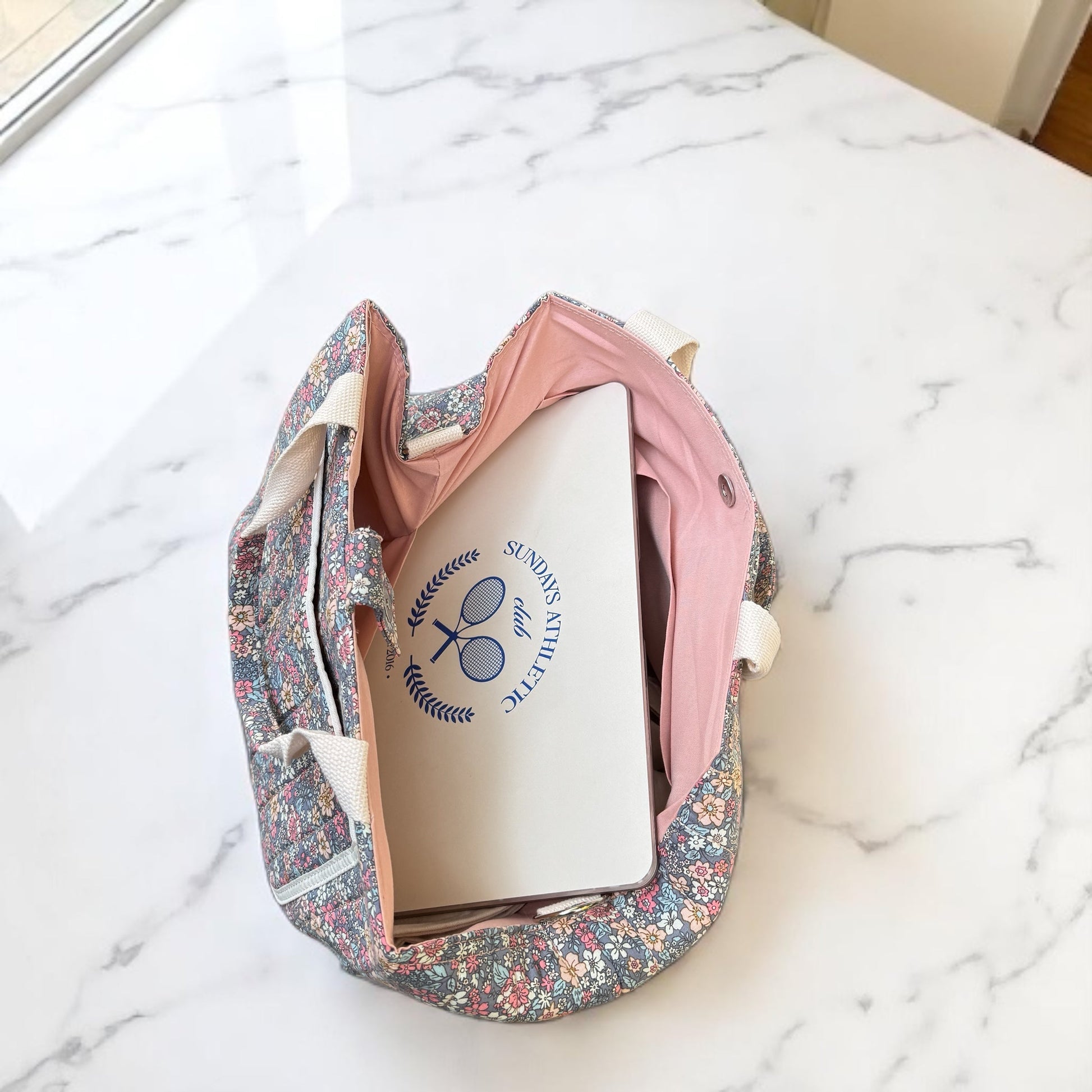 Borsa a Spalla Floreale, Grande Borsa Tote Aperta-Modaso