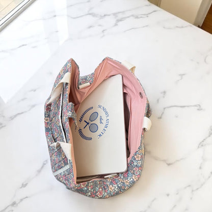 Borsa a Spalla Floreale, Grande Borsa Tote Aperta-Modaso