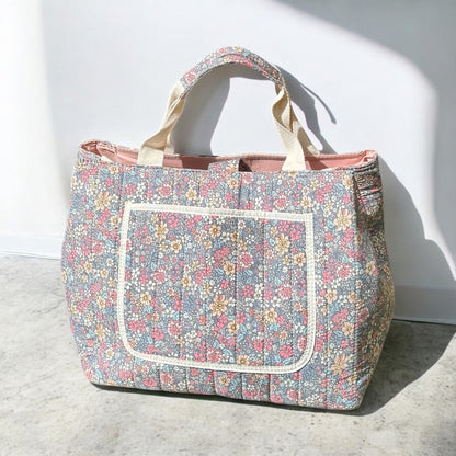 Borsa a Spalla Floreale, Grande Borsa Tote Aperta-Modaso