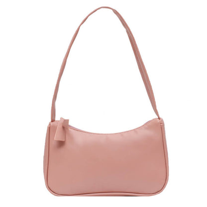 Borsa a Spalla Retro da Donna in Ecopelle-Rosa-Modaso