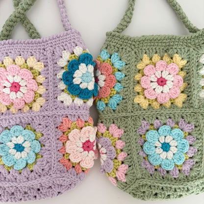 Borsa a Tracolla all'Uncinetto Floreale da Donna-Modaso