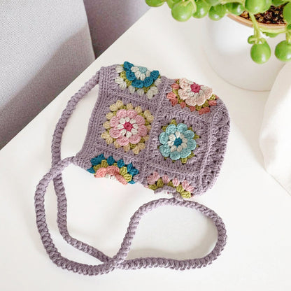 Borsa a Tracolla all'Uncinetto Floreale da Donna-Modaso