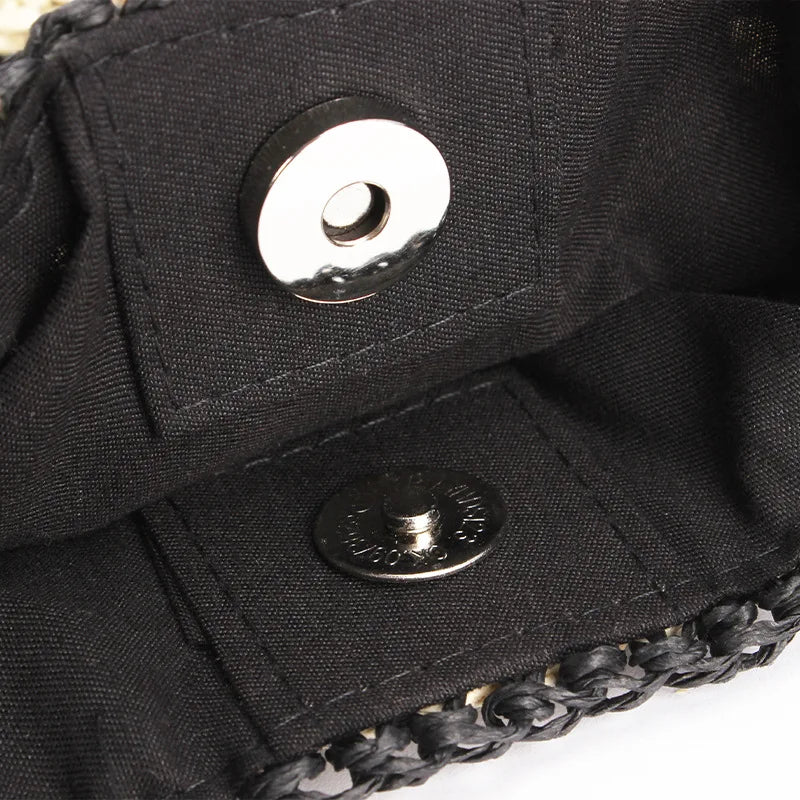 Borsa di paglia - Grande - A tracolla - Borsa hobo - Borsa da spiaggia-Modasso