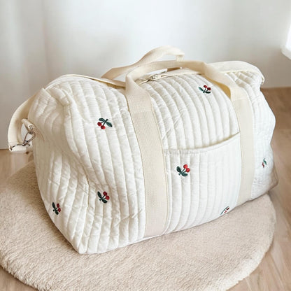 Borsone per Mamme, Borsa Fasciatoio con Stampa Orsetto-Ciliegia-Modaso