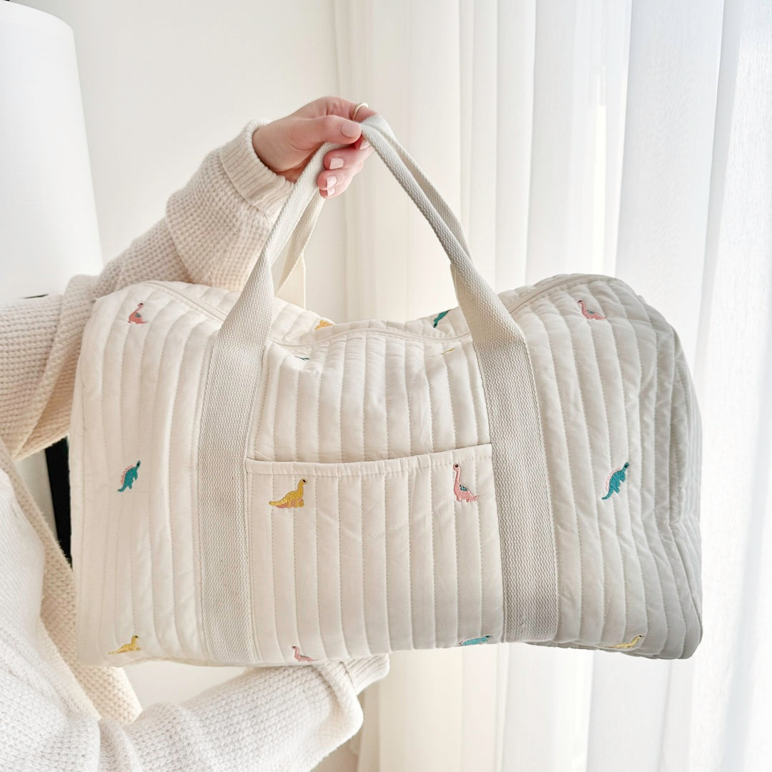 Borsone per Mamme, Borsa Fasciatoio con Stampa Orsetto-Dinosauro-Modaso