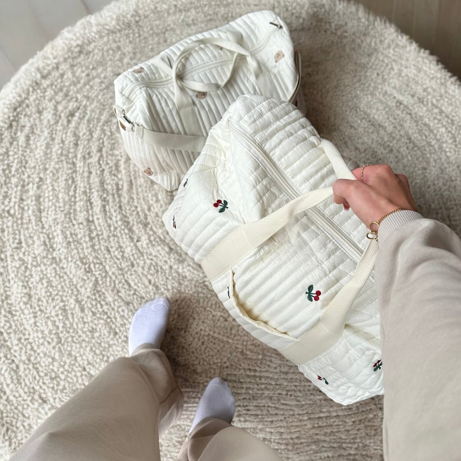Borsone per Mamme, Borsa Fasciatoio con Stampa Orsetto-Modaso