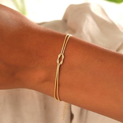 Bracciale con Nodo, Sottile, Minimalista, da Donna-Argento-Modaso